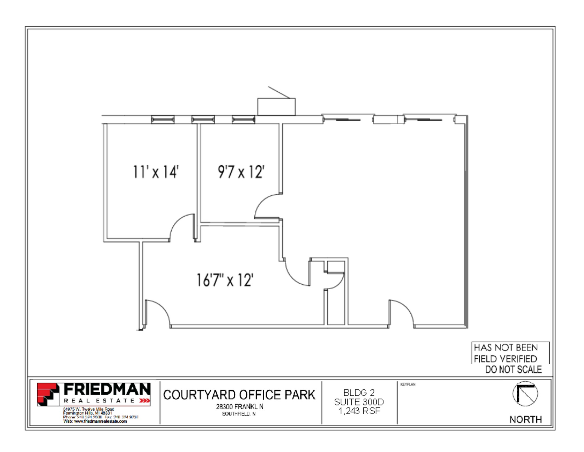 28280-28290 Franklin Rd, Southfield, MI à louer Plan d’étage- Image 1 de 1