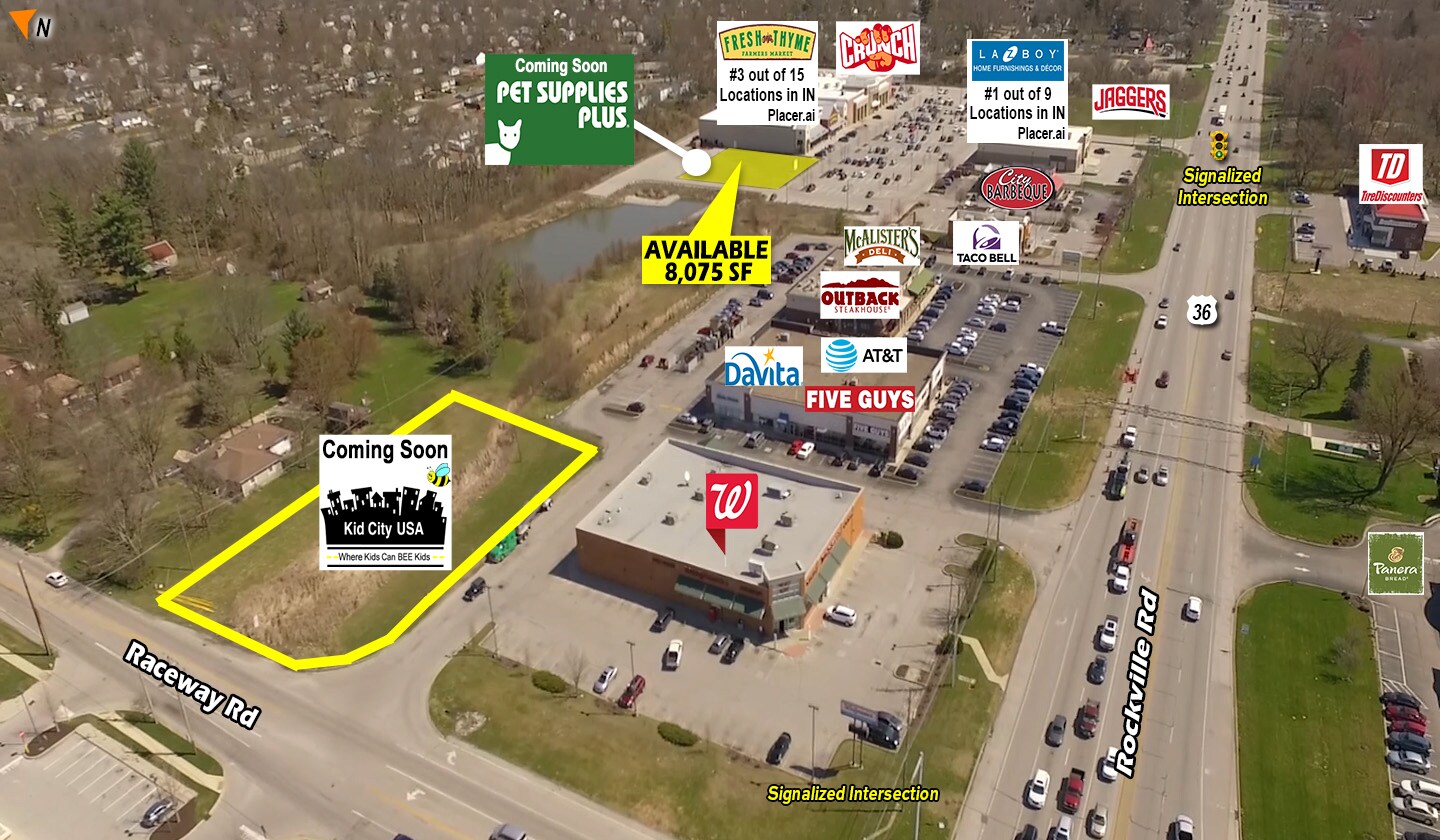 9030 Rockville Rd, Indianapolis, IN for lease Aerial- Image 1 of 7