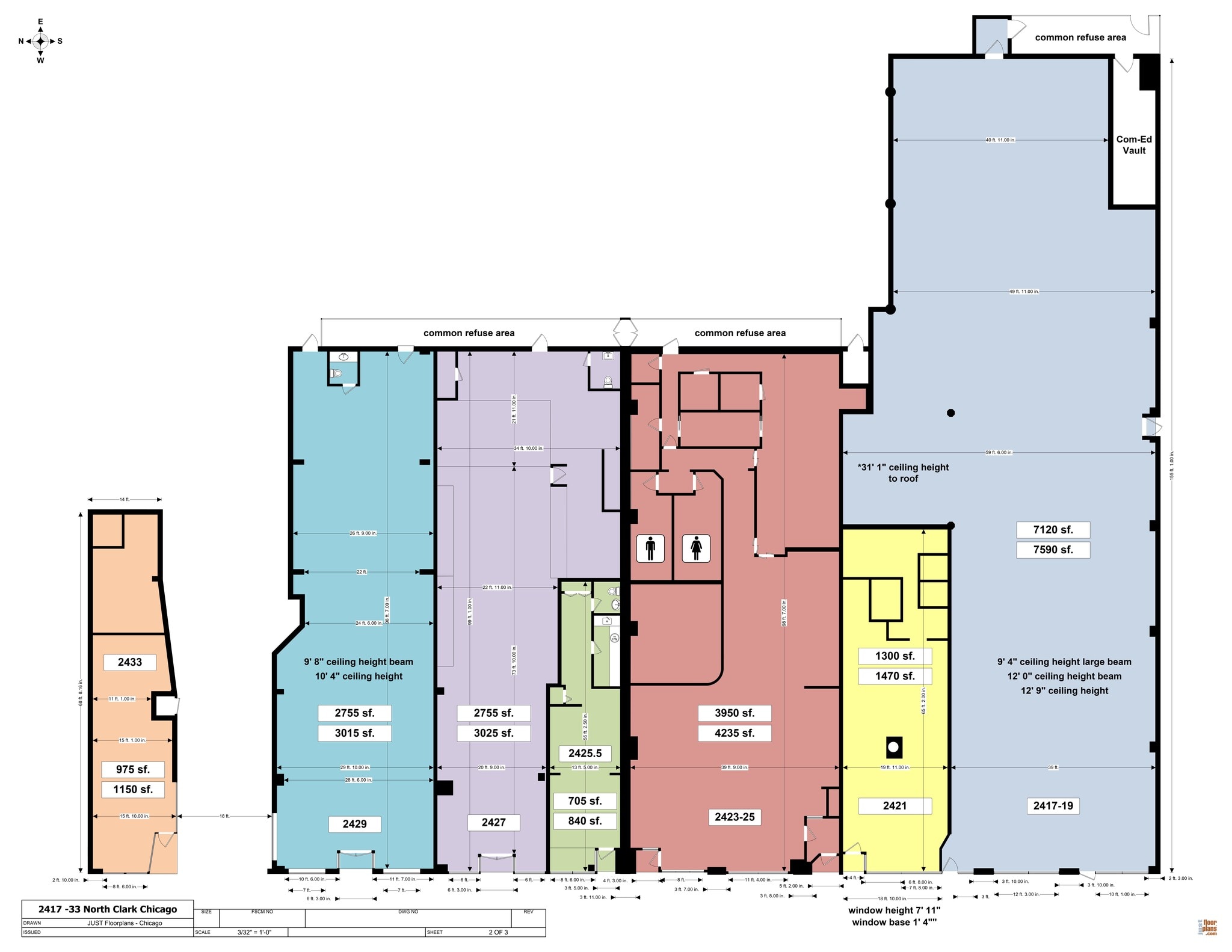 2417-2433 N Clark St, Chicago, IL for lease Site Plan- Image 1 of 1