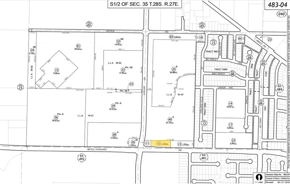 Merle Haggard Dr, Bakersfield, CA for sale - Plat Map - Image 1 of 1