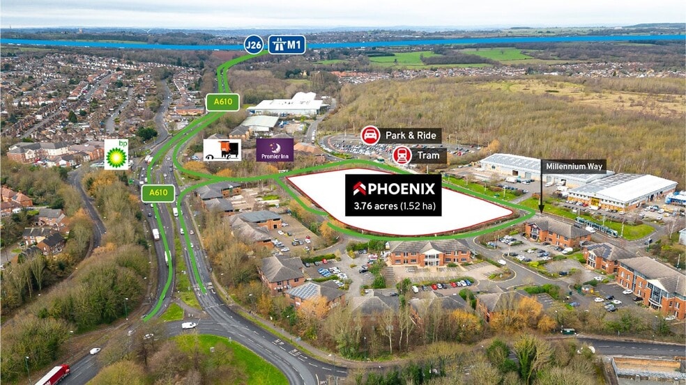 Colliers Way, Nottingham for lease - Aerial - Image 1 of 3