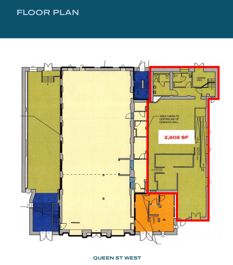 761 Queen St W, Toronto, ON for lease Floor Plan- Image 1 of 4