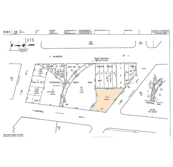 401 E 2nd St, Los Angeles, CA à louer - Plan cadastral - Image 2 de 2