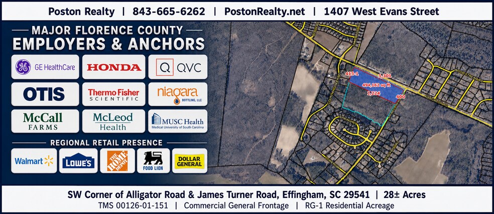 SW Alligator Rd, Effingham, SC for lease - Aerial - Image 1 of 8