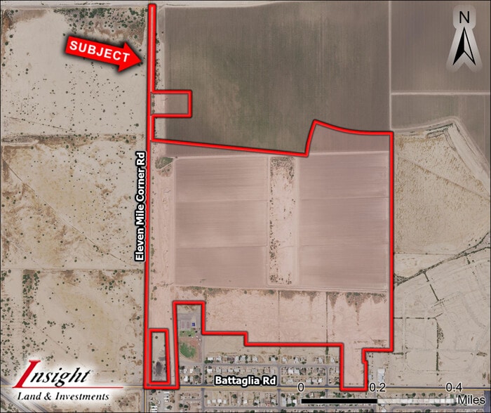 NEC 11 Mile Corner and Battaglia Road, Eloy, AZ for sale - Aerial - Image 1 of 3