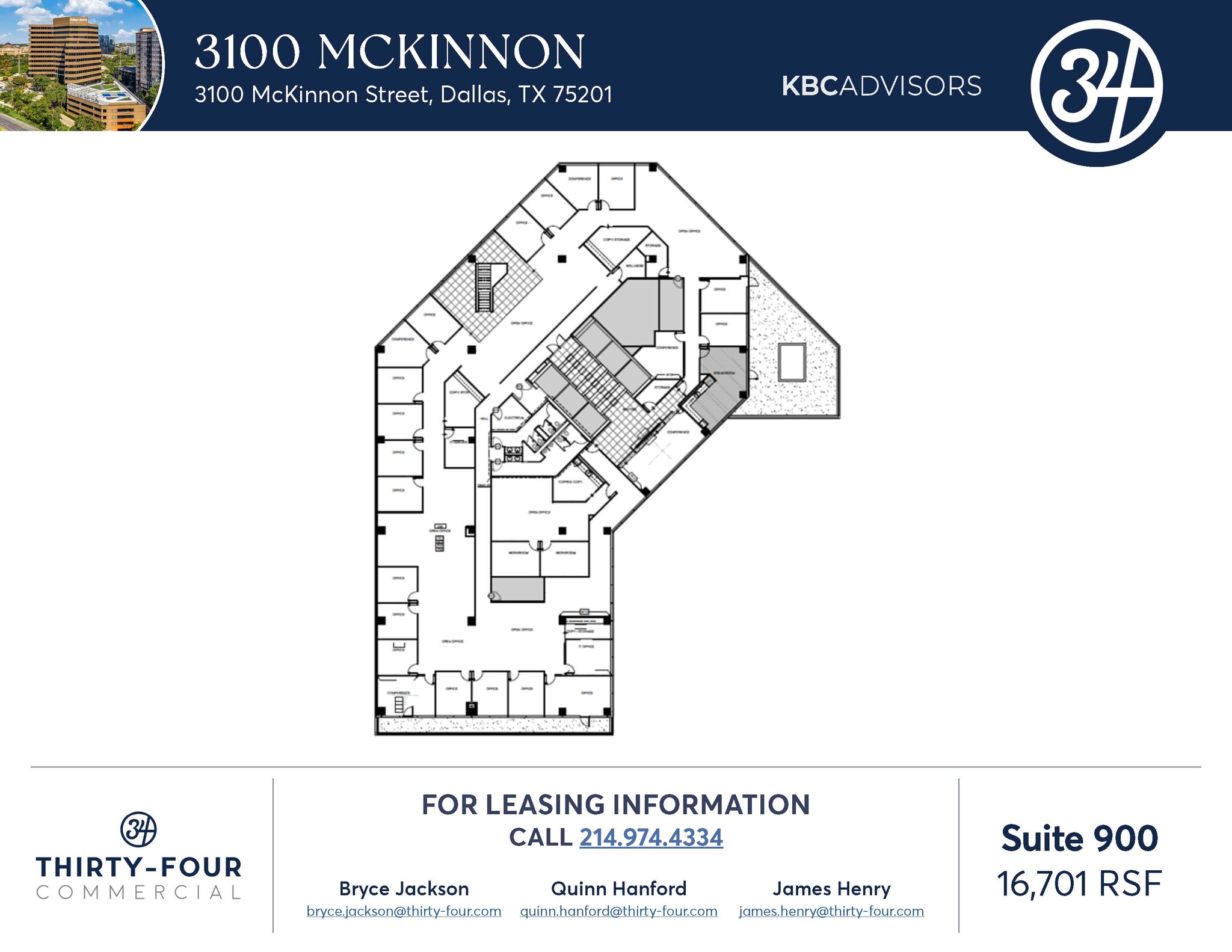 3100 McKinnon St, Dallas, TX à louer Plan d’étage- Image 1 de 1