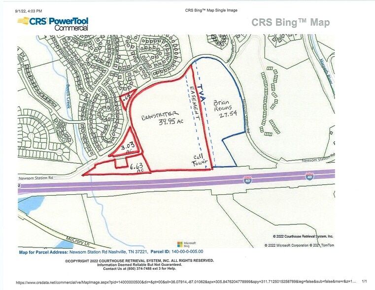 Newsom Station Road at McCrory Lane/I-40 Exit, Nashville, TN for sale - Site Plan - Image 3 of 3