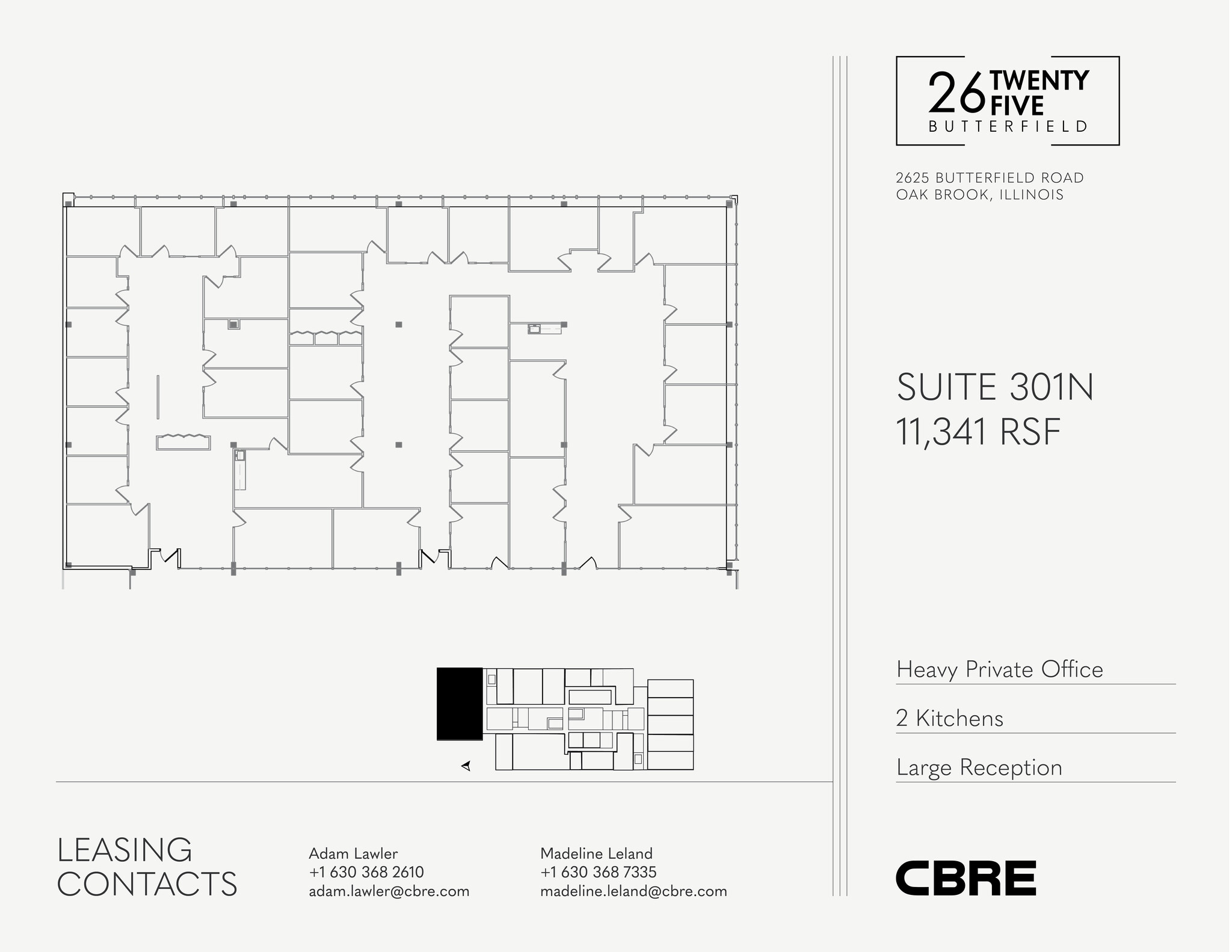 2625 Butterfield Rd, Oak Brook, IL for lease Floor Plan- Image 1 of 1