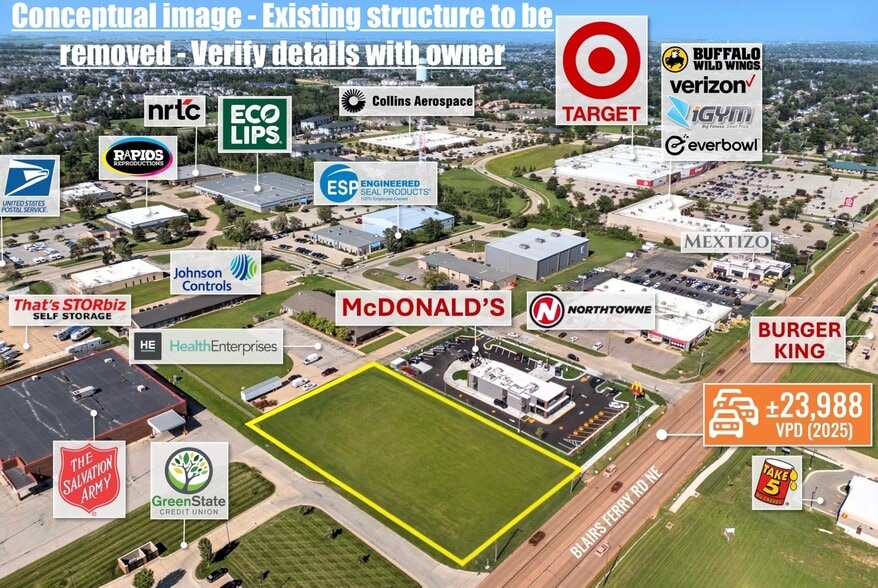 1350 Blairs Ferry Rd NE, Cedar Rapids, IA à louer - Plan de site - Image 2 de 15