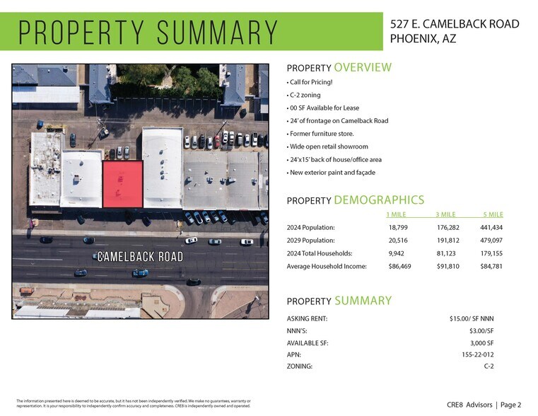 517-529 E Camelback Rd, Phoenix, AZ à louer - Photo du bâtiment - Image 2 de 4