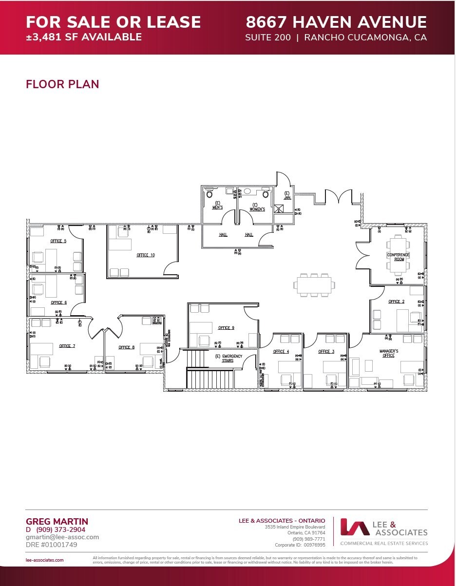 8667 Haven Ave, Rancho Cucamonga, CA for lease Floor Plan- Image 1 of 1
