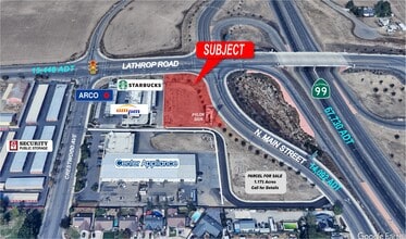 Hwy 99 & Lathrop Rd, Manteca, CA - AERIAL  map view - Image1