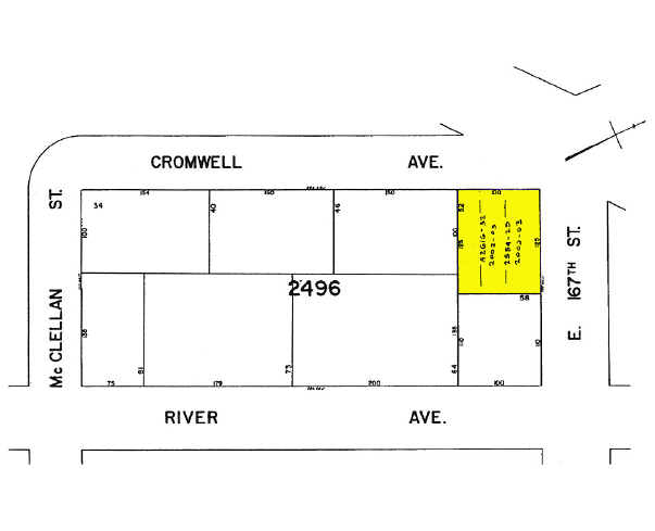 2-6 E 167th St, Bronx, NY à vendre - Plan cadastral - Image 1 de 1