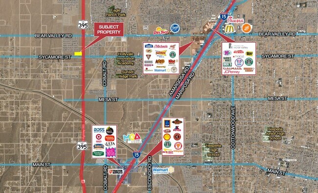 Plus de détails pour Hwy 395 & Sycamore St, Victorville, CA - Terrain à vendre