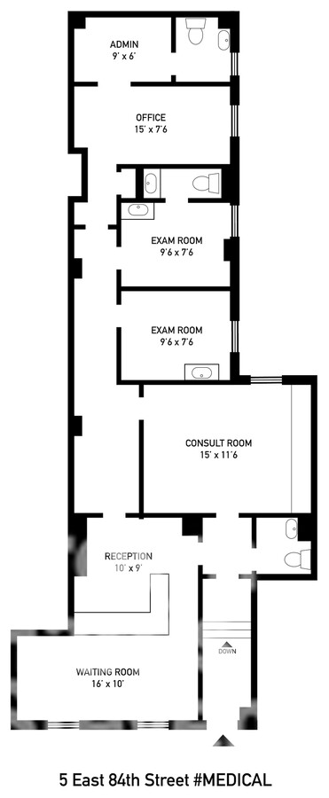 5 E 84th St, New York, NY 10028 - Unité Medical -  - Plan d  tage - Image 1 of 1