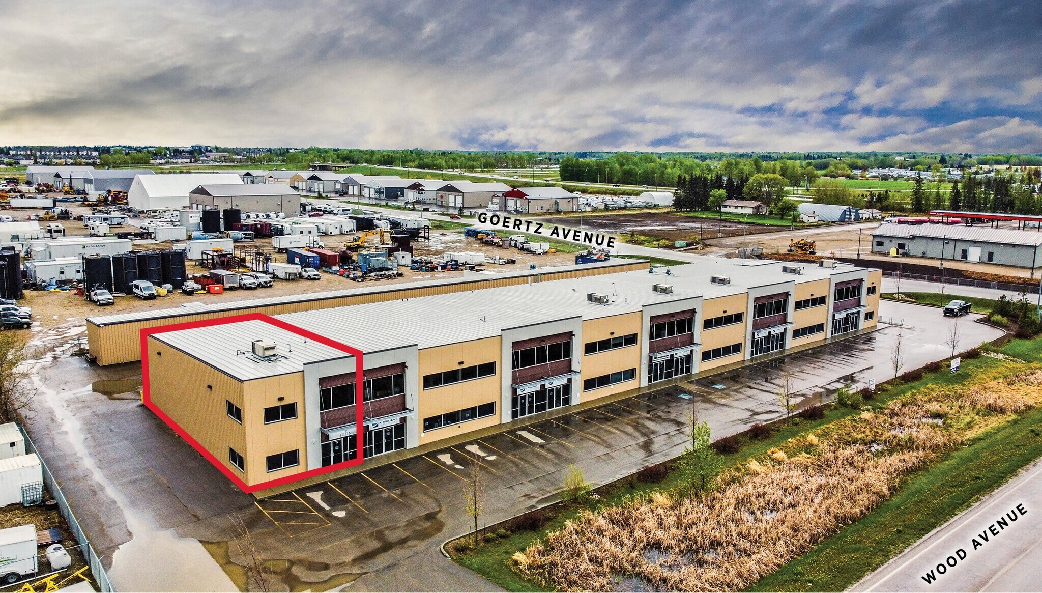 1 Goertz Ave, Stony Plain, AB for sale Aerial- Image 1 of 1