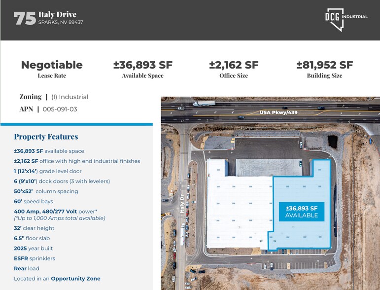 75 Italy Drive, Sparks, NV for lease - Building Photo - Image 2 of 18