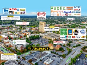 100 E Kennedy St, Spartanburg, SC - AERIAL map view - Image1