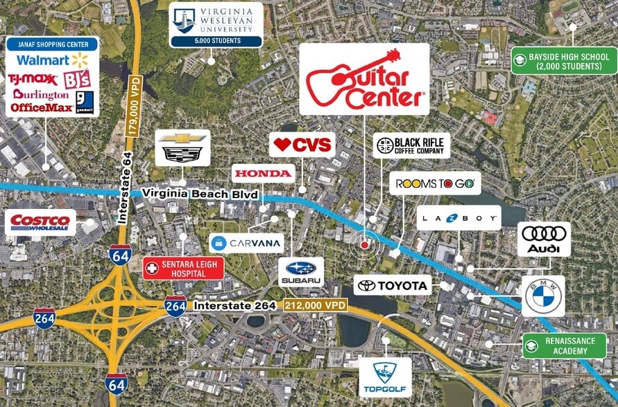 5483 Virginia Beach Blvd, Virginia Beach, VA à vendre - Photo du bâtiment - Image 2 de 2