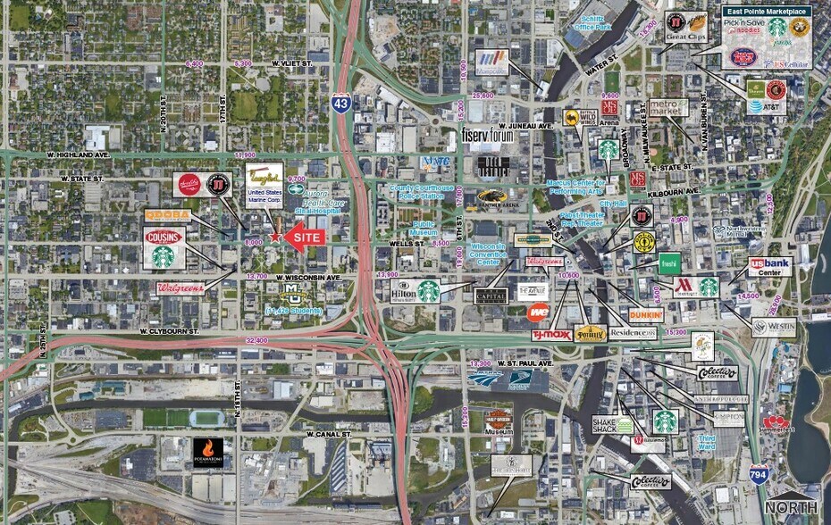 811 N 14th St, Milwaukee, WI à louer - Aérien - Image 2 de 11