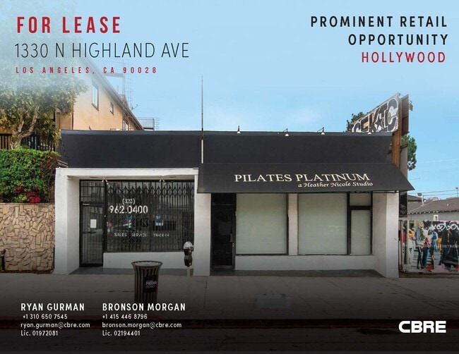 More details for 1330 N Highland Ave, Los Angeles, CA - Retail for Lease