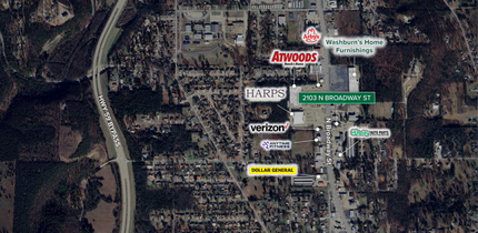 2103 N Broadway, Poteau, OK - Aérien Vue de la carte