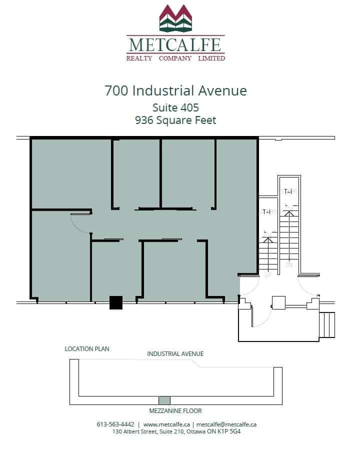 700 Industrial Ave, Ottawa, ON à louer Plan d’étage- Image 1 de 1