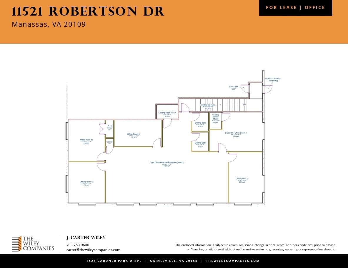 11521 Robertson Dr, Manassas, VA à louer Plan d’étage- Image 1 de 1