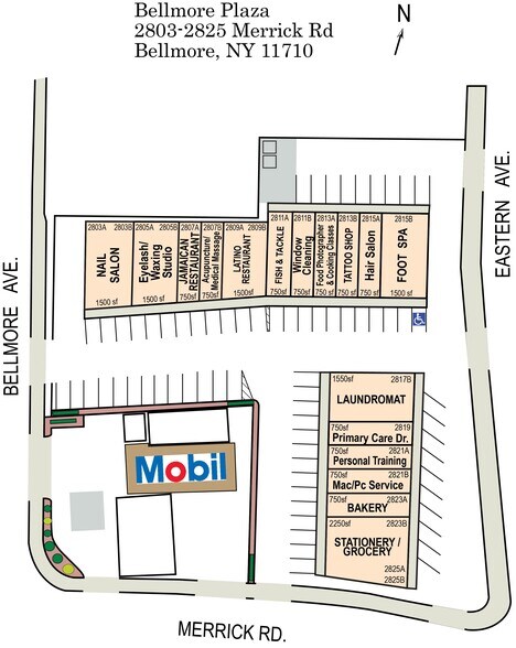 2803-2815 Merrick Rd, Bellmore, NY à louer - Plan de site - Image 2 de 13
