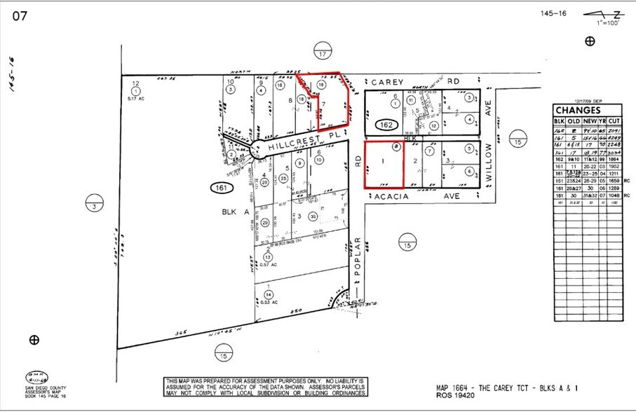 Poplar Rd, Oceanside, CA à vendre - Plan cadastral - Image 2 de 2