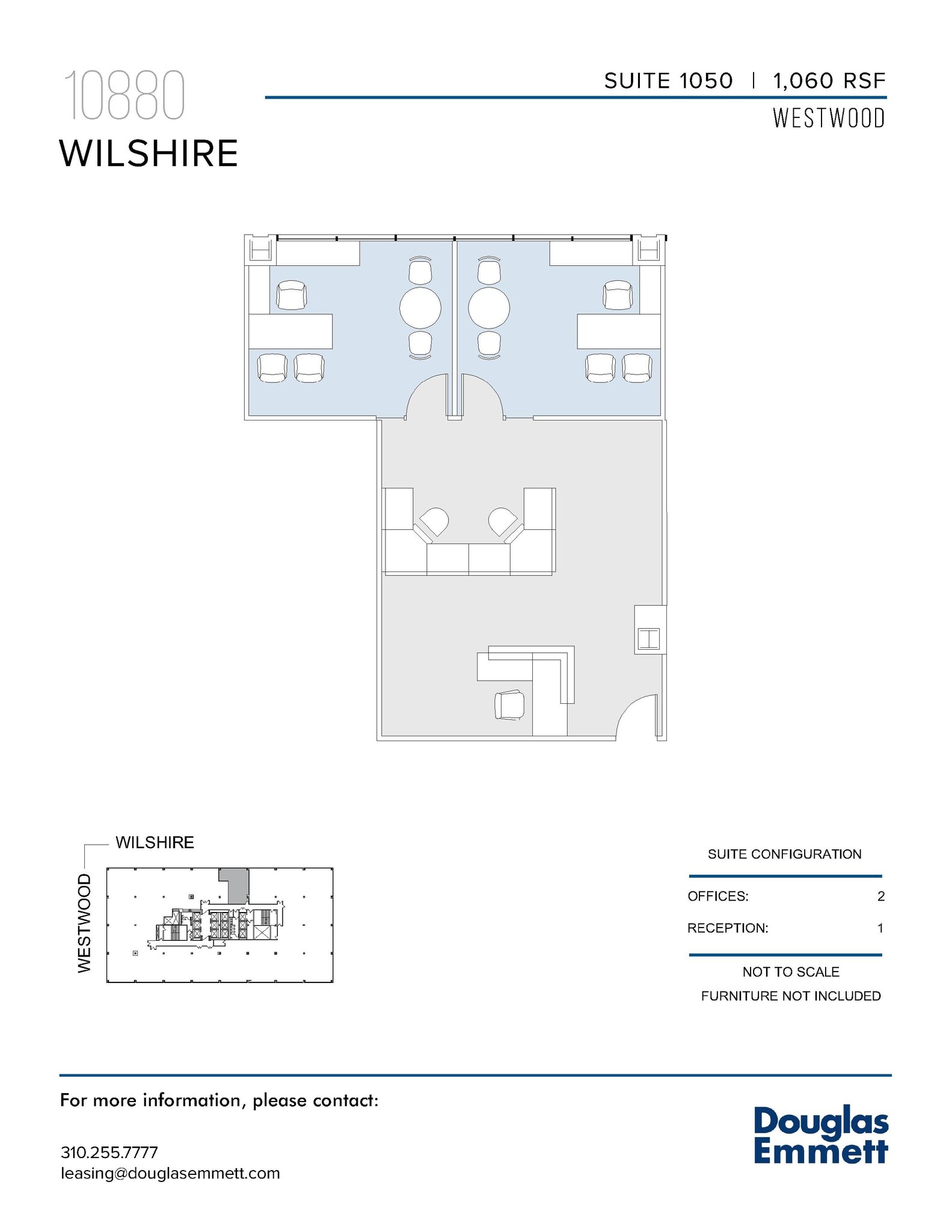 10880 Wilshire Blvd, Los Angeles, CA à louer Plan d’étage- Image 1 de 1