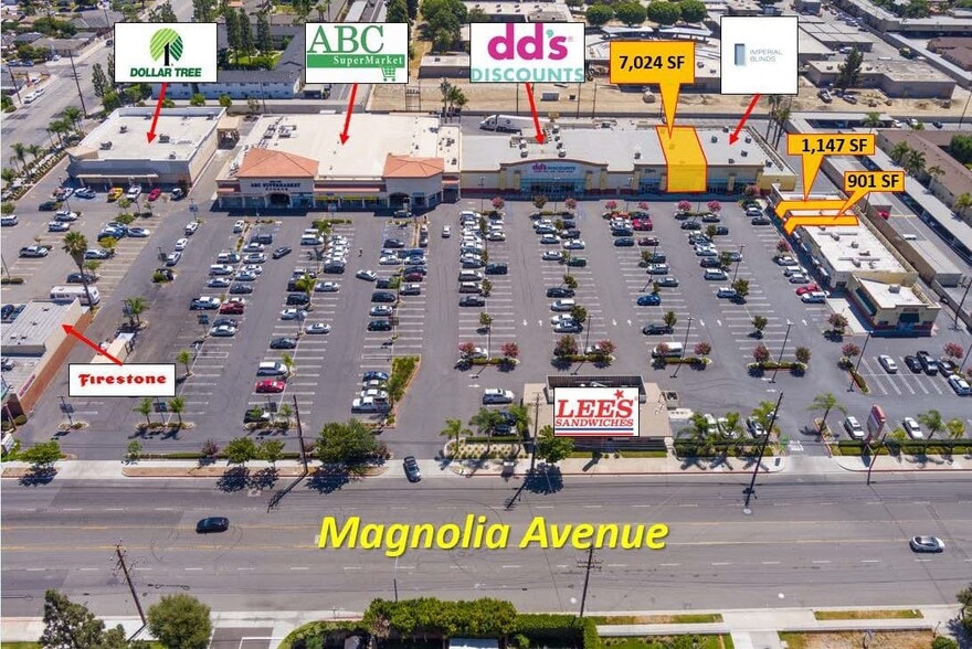 1212-1256 S Magnolia Ave, Anaheim, CA for lease - Aerial - Image 3 of 8