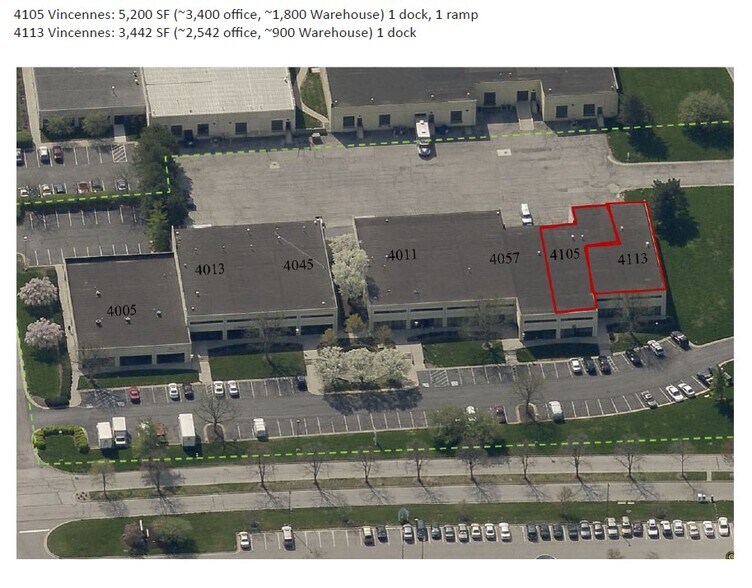 4045-4113 Vincennes Rd, Indianapolis, IN for lease - Site Plan - Image 2 of 5