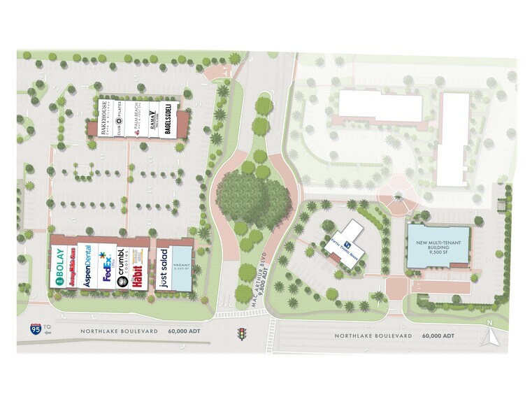 3301-3335 Northlake Blvd, Palm Beach Gdns, Palm Beach Gardens, FL à louer - Plan de site - Image 2 de 8