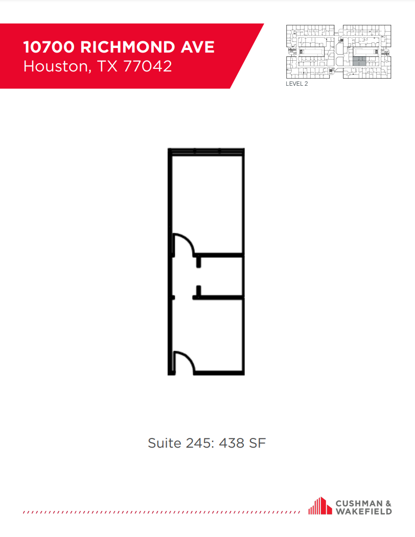 10700 Richmond Ave, Houston, TX à louer Plan d’étage- Image 1 de 1