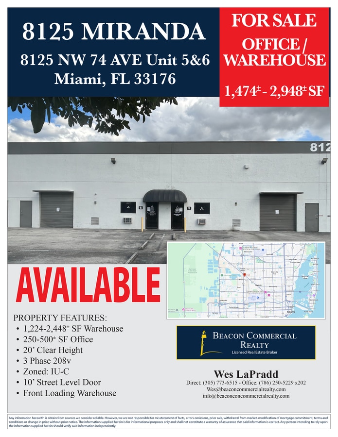 8125 NW 74th Ave, Medley, FL 33166 - Unité 5-6 - - Photo intérieure - Image 1 of 8