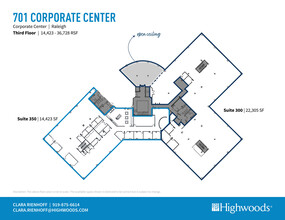 701 Corporate Center Dr, Raleigh, NC à louer Plan d’étage- Image 1 de 2