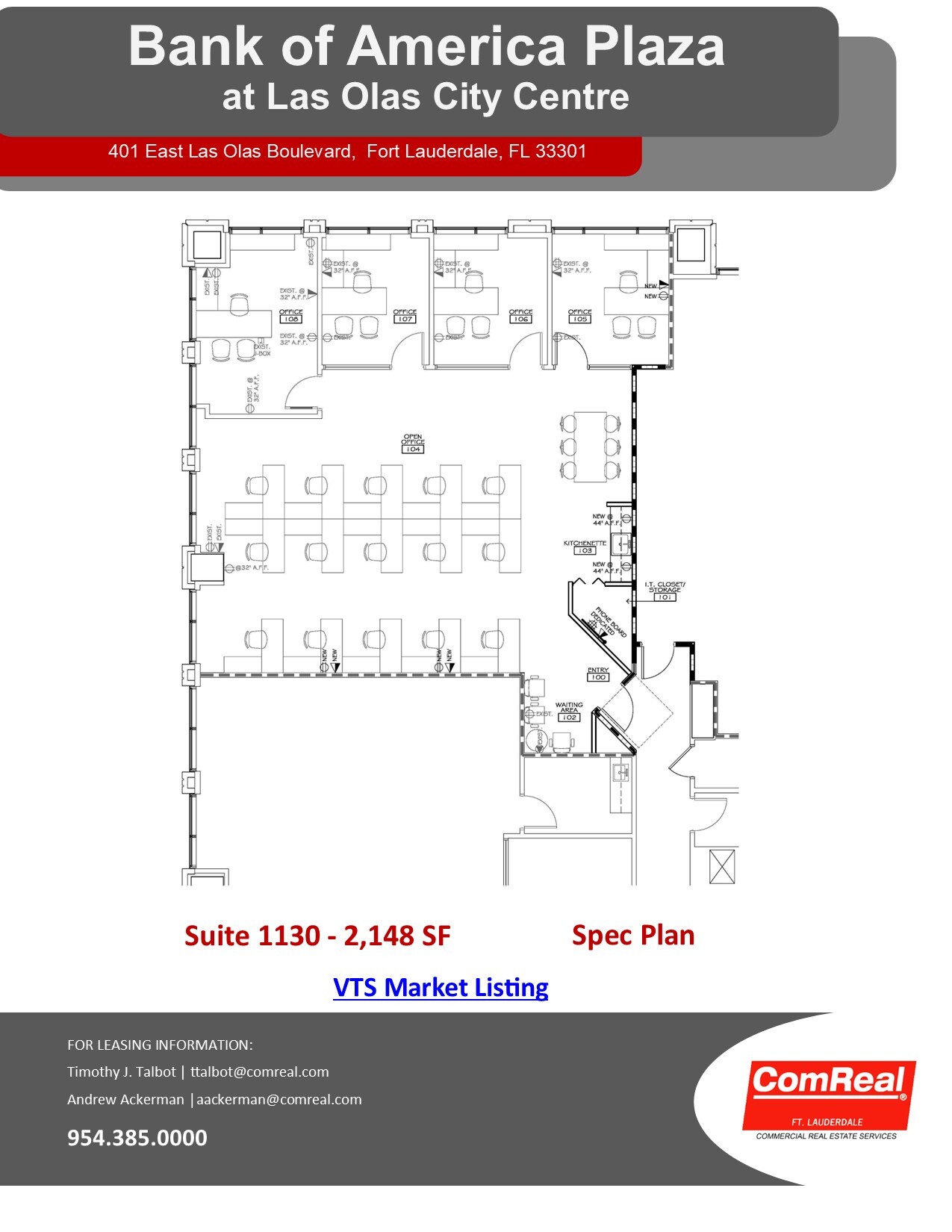 401 E Las Olas Blvd, Fort Lauderdale, FL for lease Floor Plan- Image 1 of 1