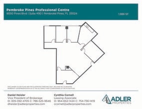 9050 Pines Blvd, Pembroke Pines, FL à louer Plan d’étage- Image 1 de 14