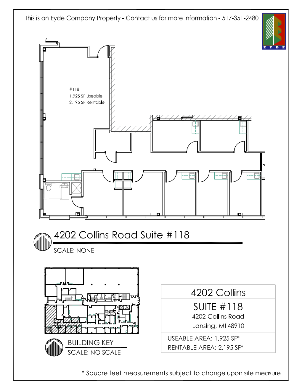 4202 Collins Rd, Lansing, MI à louer Plan d’étage- Image 1 de 1