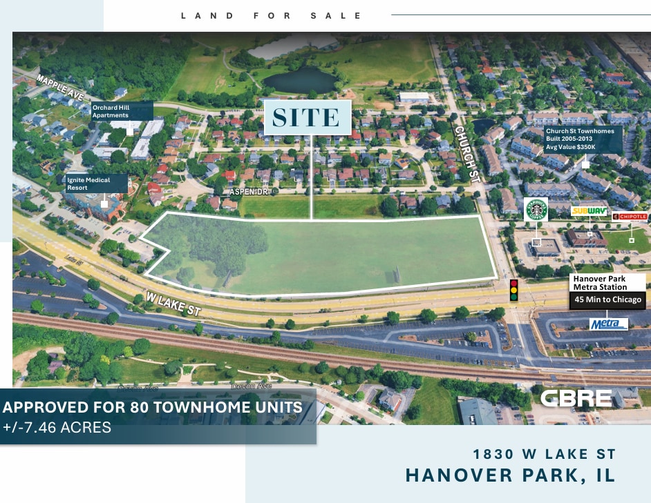 1830 Lake St, Hanover Park, IL for sale Aerial- Image 1 of 7
