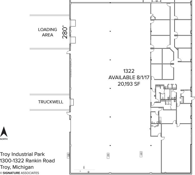 1300-1400 Rankin Dr, Troy, MI à louer - Plan d’étage - Image 2 de 11