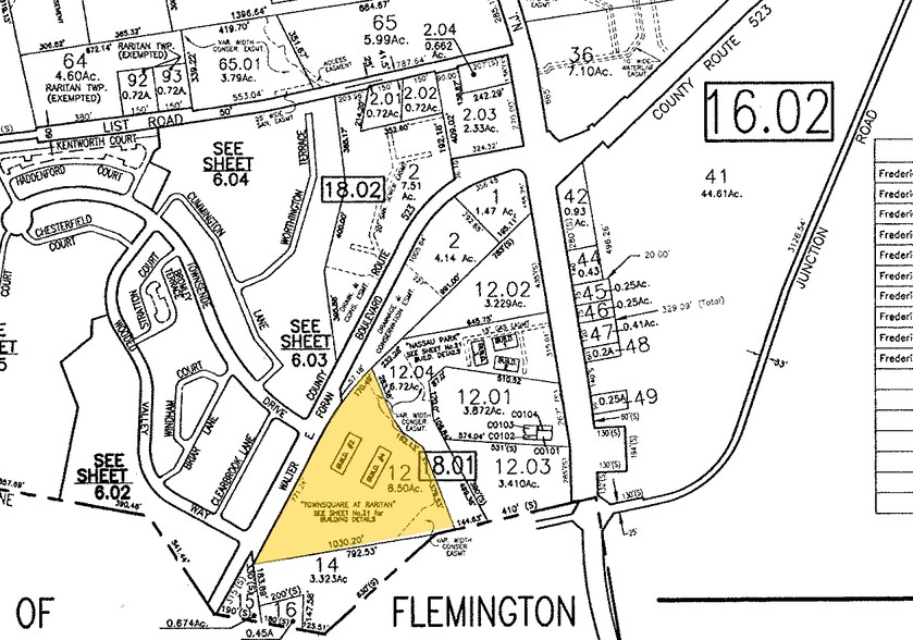 5 Walter E Foran Blvd, Flemington, NJ à louer - Plan cadastral - Image 2 de 23