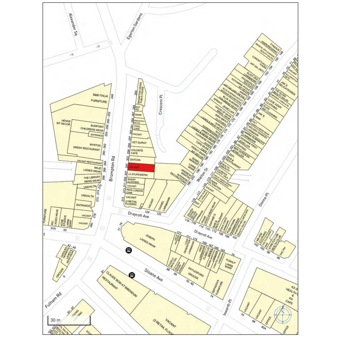 305 Brompton Rd, London for lease Goad Map- Image 1 of 1
