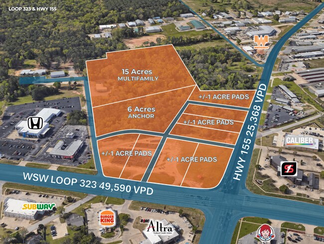 Plus de détails pour 12229 State Hwy 155 hwy, Tyler, TX - Terrain à louer