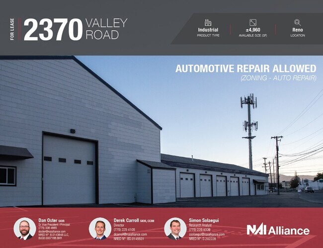 More details for 2370 Valley Rd, Reno, NV - Industrial for Lease