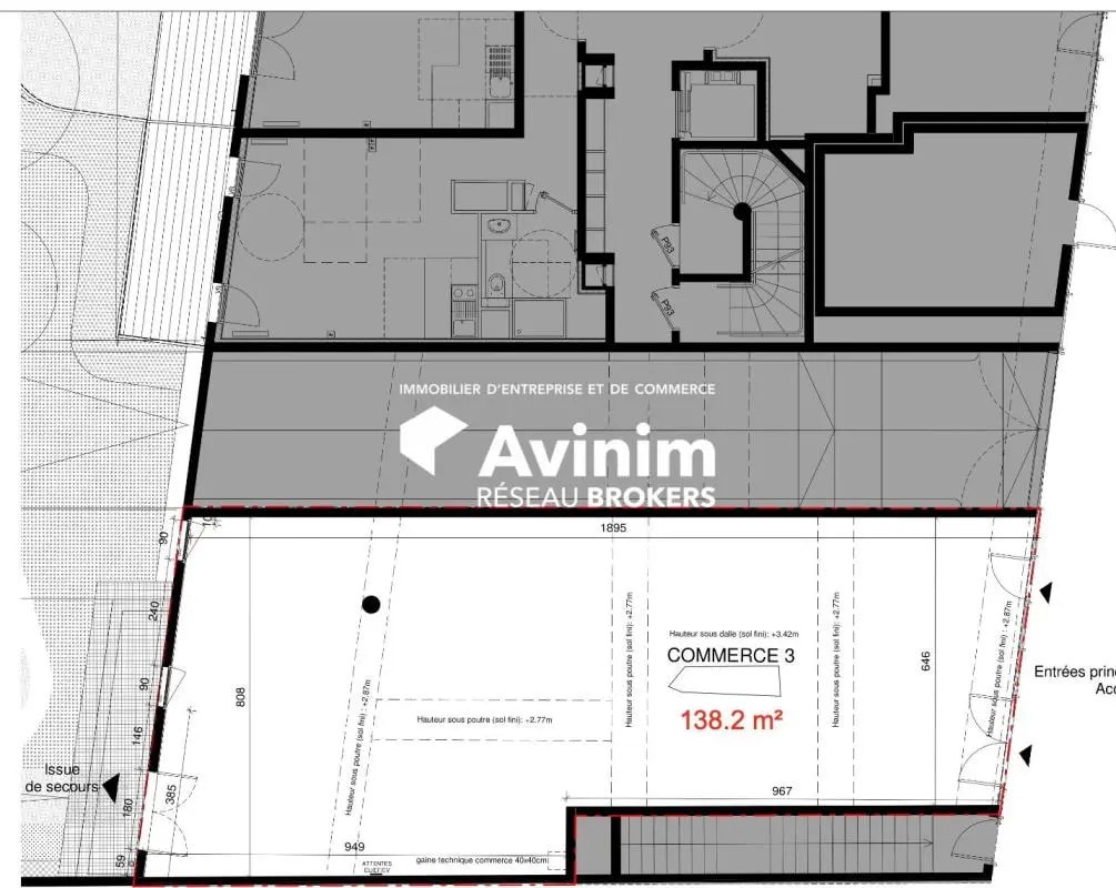 Retail in Paris for lease Floor Plan- Image 1 of 4