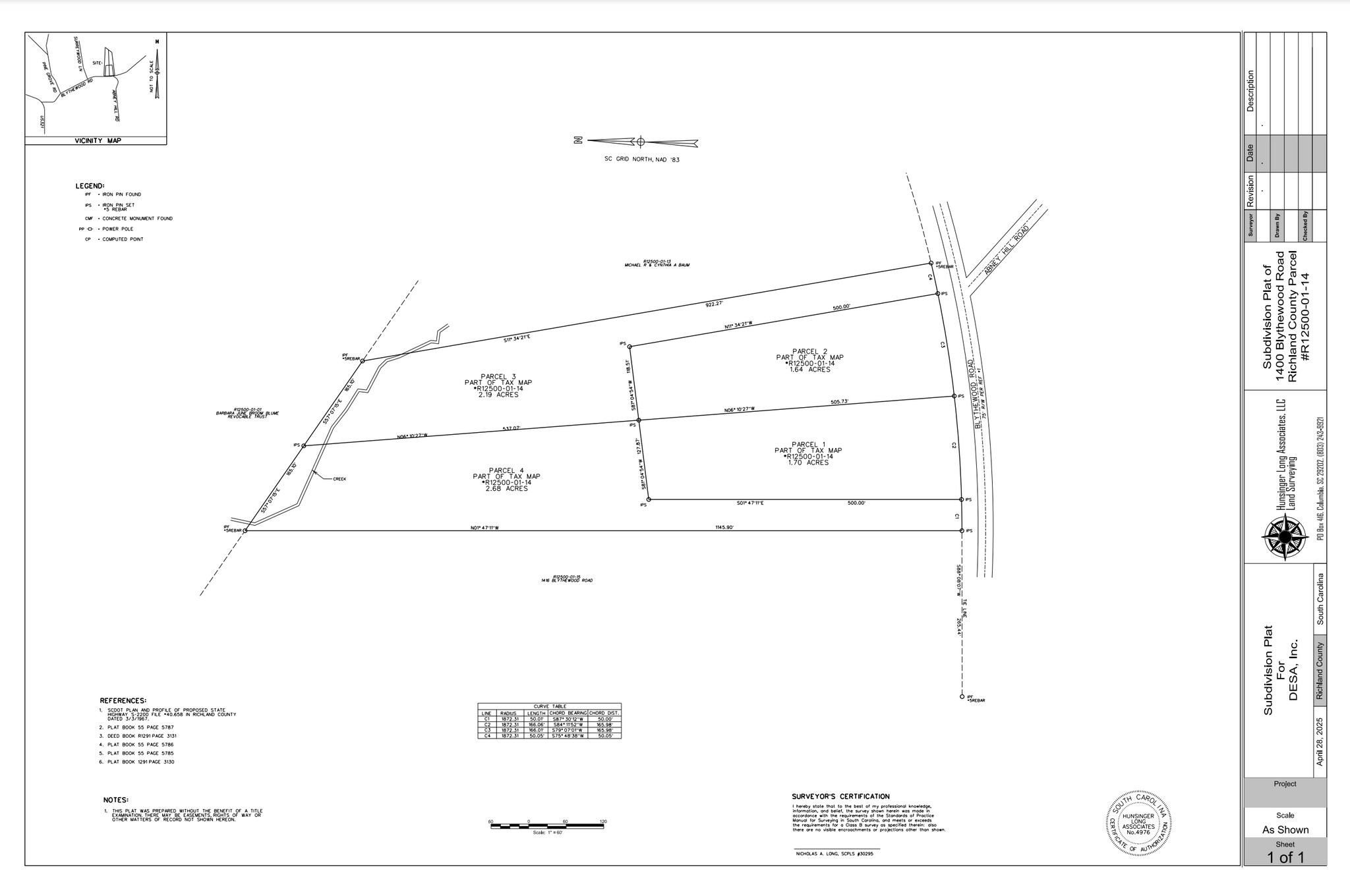 1400 Blythewood Road, Blythewood, SC à vendre Plan de site- Image 1 de 4
