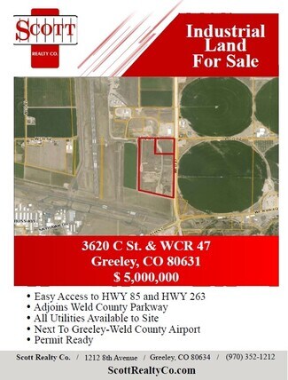 Plus de détails pour 3620 C St. & WCR 47, Greeley, CO - Terrain à vendre