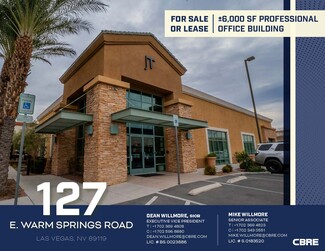 Plus de détails pour 127 E Warm Springs Rd, Las Vegas, NV - Bureau à vendre